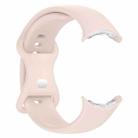 For  Google Pixel Watch 3 45mm Solid Color Butterfly Buckle Silicone Watch Band, Size: S(Pink) - 2