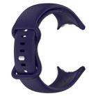 For  Google Pixel Watch 3 45mm Solid Color Butterfly Buckle Silicone Watch Band, Size: S(Dark Blue) - 3