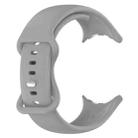 For  Google Pixel Watch 3 45mm Solid Color Butterfly Buckle Silicone Watch Band, Size: S(Dark Gray) - 3