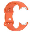 For  Google Pixel Watch 3 45mm Solid Color Butterfly Buckle Silicone Watch Band, Size: S(Orange) - 2