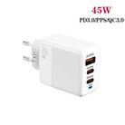 45W PD3.0 / PPS Type-C + QC3.0 USB Fully Compatible Protocol Charger, EU Plug(White) - 2