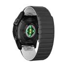 For Garmin Fenix E 47mm Dual Color Magnetic Quick Release 22mm Silicone Watch Band(Black+Gray) - 2