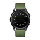 For Garmin Fenix E 47mm Dual Color Magnetic Quick Release 22mm Silicone Watch Band(Green+Black) - 3