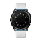 For Garmin Fenix 8 AMOLED 47mm Dual Color Magnetic Quick Release 22mm Silicone Watch Band(White+Sky Blue) - 3