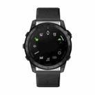 For Garmin Fenix 8 AMOLED 47mm Dual Color Magnetic Quick Release 22mm Silicone Watch Band(Black+Gray) - 3