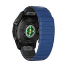 For Garmin Quatix 7 Pro Dual Color Magnetic Quick Release 22mm Silicone Watch Band(Dark Blue+Black) - 2