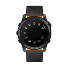 For Garmin Forerunner 965 / 955 / 945 Dual Color Magnetic Quick Release 22mm Silicone Watch Band(Black+Orange) - 3