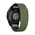 For Garmin Forerunner 965 / 955 / 945 Dual Color Magnetic Quick Release 22mm Silicone Watch Band(Green+Black) - 2