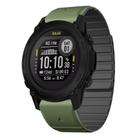 For Garmin Descent G1 Dual Color Magnetic Quick Release 22mm Silicone Watch Band(Green+Black) - 1