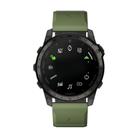 For Garmin Descent G1 Dual Color Magnetic Quick Release 22mm Silicone Watch Band(Green+Black) - 3