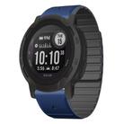 For Garmin Instinct 2 / Instinct  Dual Color Magnetic Quick Release 22mm Silicone Watch Band(Dark Blue+Black) - 1