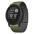 For Garmin Instinct 2 / Instinct  Dual Color Magnetic Quick Release 22mm Silicone Watch Band(Green+Black) - 1