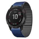 For Garmin Fenix 6 / Fenix 6 Pro Dual Color Magnetic Quick Release 22mm Silicone Watch Band(Dark Blue+Black) - 1