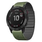 For Garmin Fenix 6 / Fenix 6 Pro Dual Color Magnetic Quick Release 22mm Silicone Watch Band(Green+Black) - 1