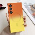For Samsung Galaxy S21 FE 5G Liquid TPU Silicone Gradient MagSafe Phone Case(Orange Yellow Gradient) - 1