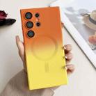 For Samsung Galaxy S25 Ultra 5G Liquid TPU Silicone Gradient MagSafe Phone Case(Orange Yellow Gradient) - 1