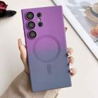For Samsung Galaxy S25+ 5G Liquid TPU Silicone Gradient MagSafe Phone Case(Purple Gray Gradient) - 1