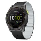 For Garmin Enduro 3 Dual Color Magnetic Quick Release 26mm Silicone Watch Band(Black+Gray) - 1