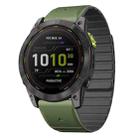 For Garmin Enduro 3 Dual Color Magnetic Quick Release 26mm Silicone Watch Band(Green+Black) - 1