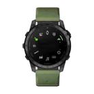 For Garmin Enduro 3 Dual Color Magnetic Quick Release 26mm Silicone Watch Band(Green+Black) - 3