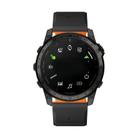 For Garmin Fenix 8 AMOLED 51mm Dual Color Magnetic Quick Release 26mm Silicone Watch Band(Black+Orange) - 3