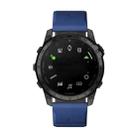 For Garmin Fenix 7X / 7X Pro Dual Color Magnetic Quick Release 26mm Silicone Watch Band(Dark Blue+Black) - 3