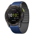 For Garmin Enduro 2 / Enduro Dual Color Magnetic Quick Release 26mm Silicone Watch Band(Dark Blue+Black) - 1