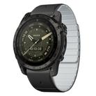 For Garmin Tactix 7 / Tactix DELTA Dual Color Magnetic Quick Release 26mm Silicone Watch Band(Black+Gray) - 1