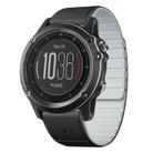 For Garmin Fenix 3 / Fenix 3 HR Dual Color Magnetic Quick Release 26mm Silicone Watch Band(Black+Gray) - 1