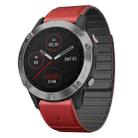 For Garmin Fenix 5X / Fenix 5X Plus Dual Color Magnetic Quick Release 26mm Silicone Watch Band(Red+Black) - 1