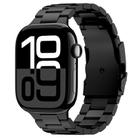 For Apple Watch Series 10 46mm Three Beads Titanium Alloy Metal Watch Band(Black) - 1