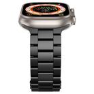 For Apple Watch Series 10 46mm Three Beads Titanium Alloy Metal Watch Band(Black) - 2