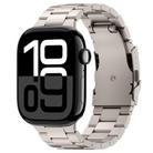 For Apple Watch Series 10 42mm Three Beads Titanium Alloy Metal Watch Band(Titanium Color) - 1