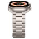 For Apple Watch SE 2023 44mm Three Beads Titanium Alloy Metal Watch Band(Titanium Color) - 2