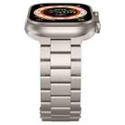 For Apple Watch Series 9 45mm Three Beads Titanium Alloy Metal Watch Band(Titanium Color) - 2