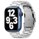 For Apple Watch Series 7 41mm Three Beads Titanium Alloy Metal Watch Band(Silver) - 1