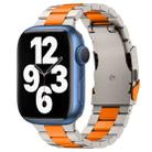For Apple Watch Series 7 41mm Three Beads Titanium Alloy Metal Watch Band(Titanium Orange) - 1