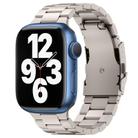 For Apple Watch Series 7 45mm Three Beads Titanium Alloy Metal Watch Band(Titanium Color) - 1