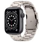 For Apple Watch Series 6 40mm Three Beads Titanium Alloy Metal Watch Band(Titanium Color) - 1