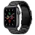 For Apple Watch Series 5 40mm Three Beads Titanium Alloy Metal Watch Band(Black) - 1