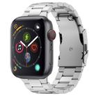 For Apple Watch Series 4 44mm Three Beads Titanium Alloy Metal Watch Band(Silver) - 1