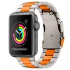 For Apple Watch Series 3 38mm Three Beads Titanium Alloy Metal Watch Band(Titanium Orange) - 1