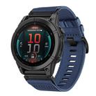 For Garmin Fenix E 47mm Nylon Canvas Quick Release 22mm Watch Band(Blue) - 1