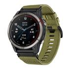 For Garmin Quatix 7 Pro Nylon Canvas Quick Release 22mm Watch Band(Army Green) - 1