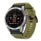 For Garmin EPIX Gen 2 / EPIX Pro Gen 2 Nylon Canvas Quick Release 22mm Watch Band(Army Green) - 1