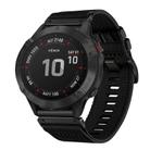 For Garmin Fenix 6 GPS / 6 Pro GPS Nylon Canvas Quick Release 22mm Watch Band(Black) - 1