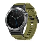 For Garmin Quatix 5 / 5 Sapphire Nylon Canvas Quick Release 22mm Watch Band(Army Green) - 1