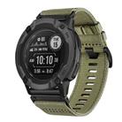 For Garmin Instinct 2X Nylon Canvas Quick Release 26mm Watch Band(Olive Green) - 1