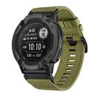 For Garmin Instinct 2X Nylon Canvas Quick Release 26mm Watch Band(Army Green) - 1