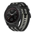 For Garmin Tactix 7 / Tactix DELTA Nylon Canvas Quick Release 26mm Watch Band(Black Gray) - 1